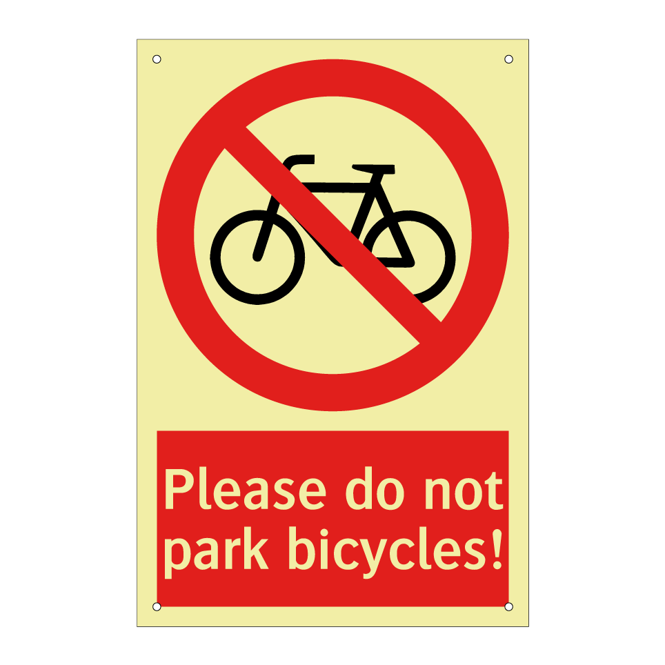 Please do not park bicycles!