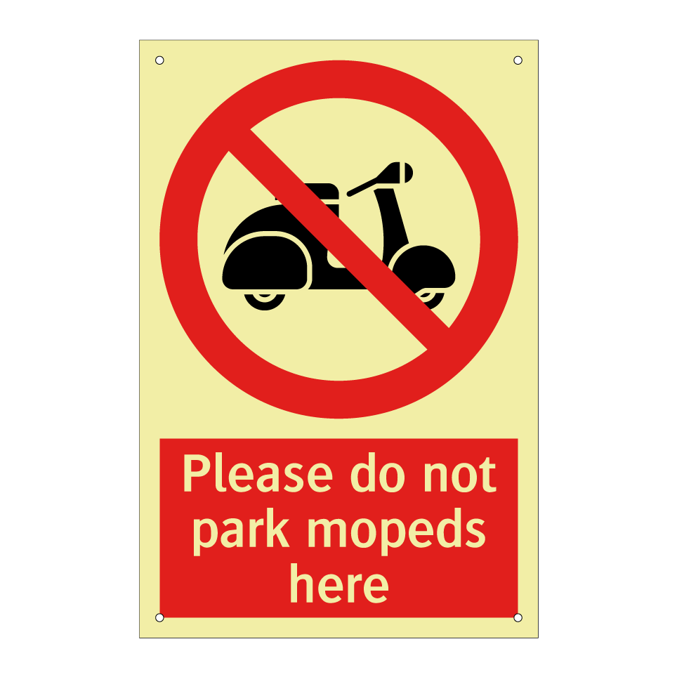 Please do not park mopeds here