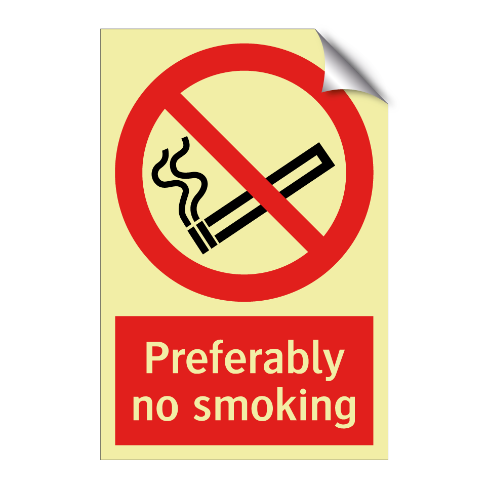 Preferably no smoking
