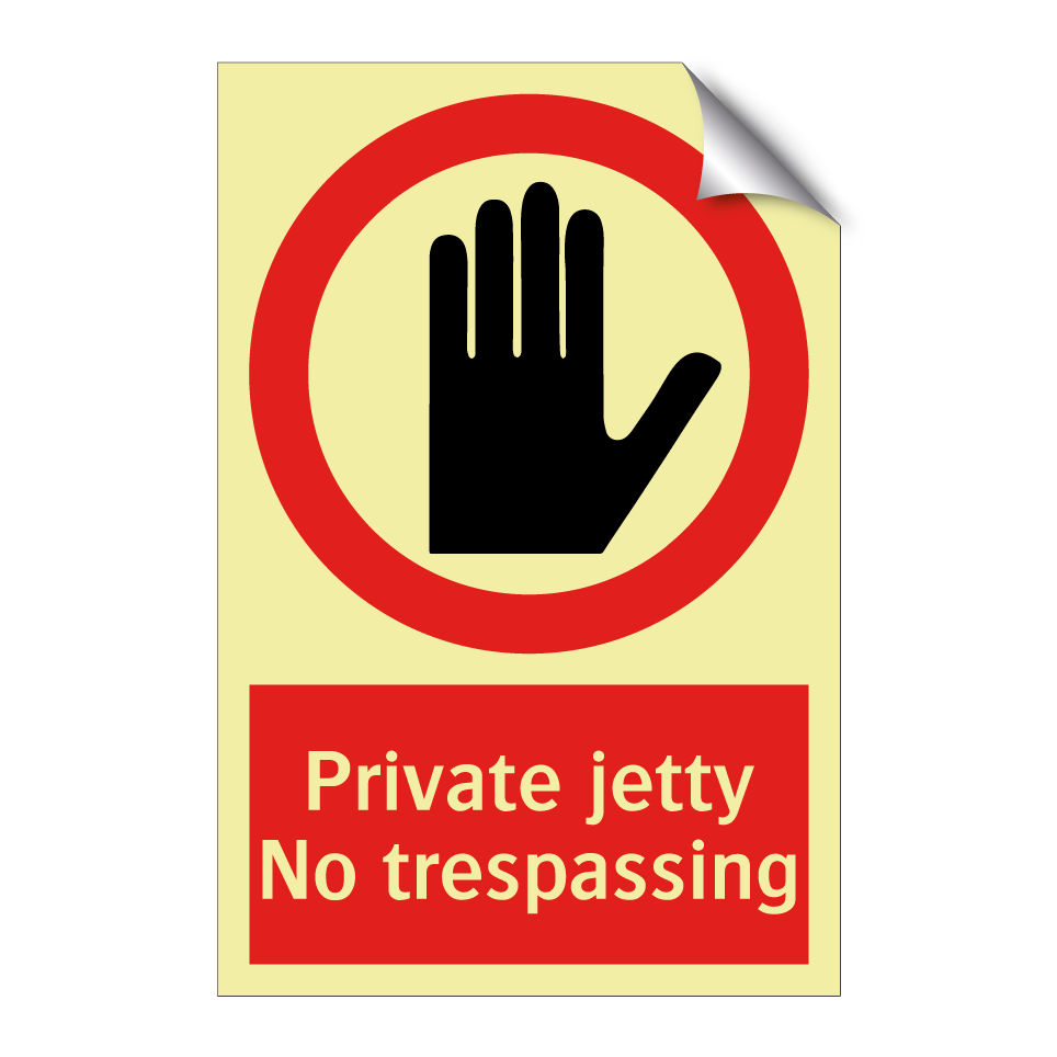 Private jetty No trespassing