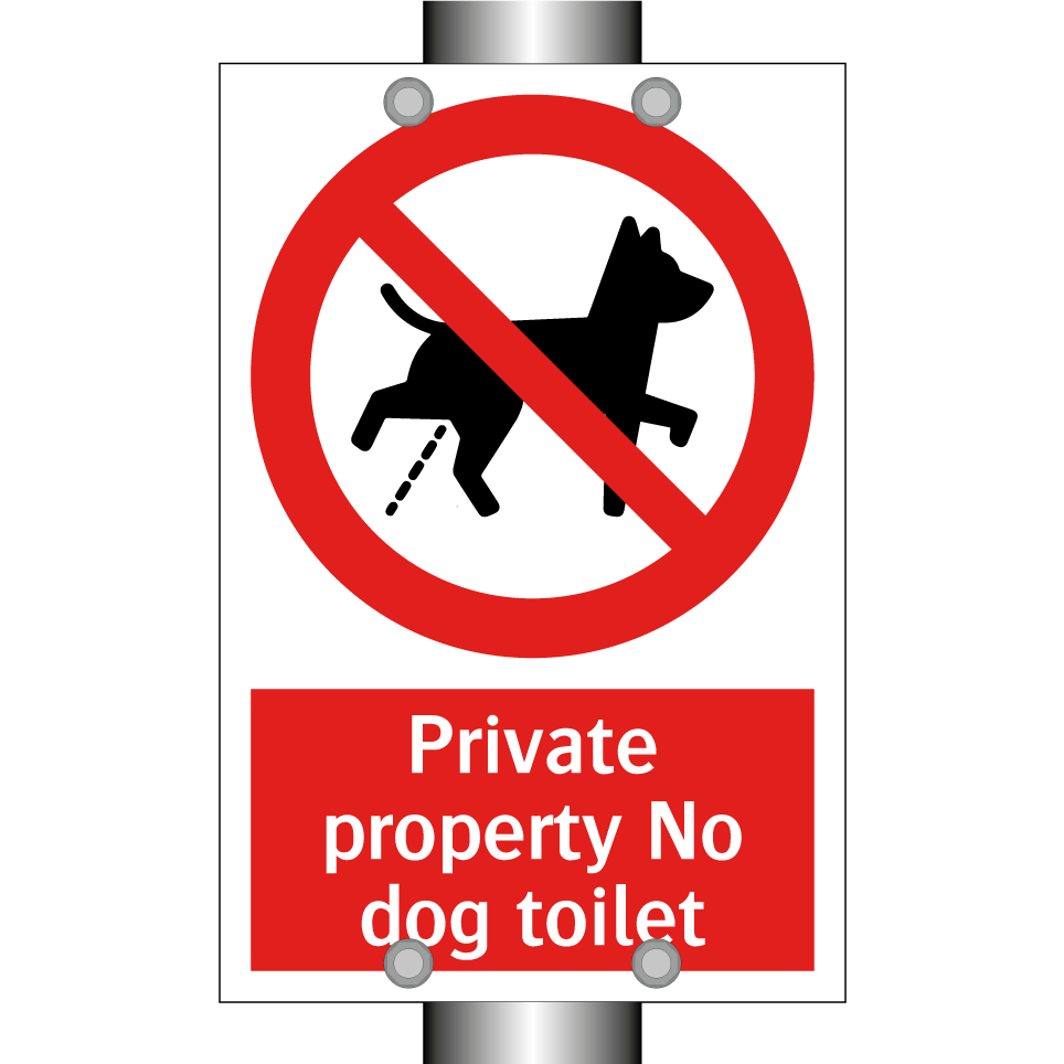 Private property No dog toilet