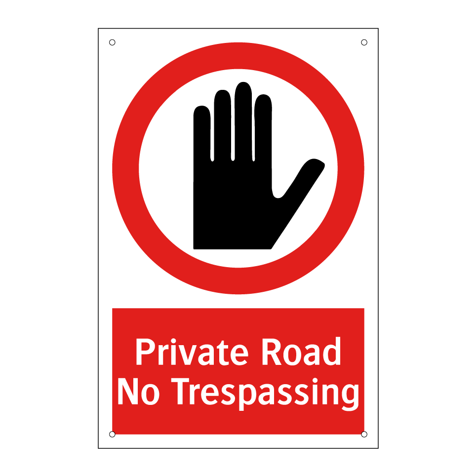 Private Road No Trespassing