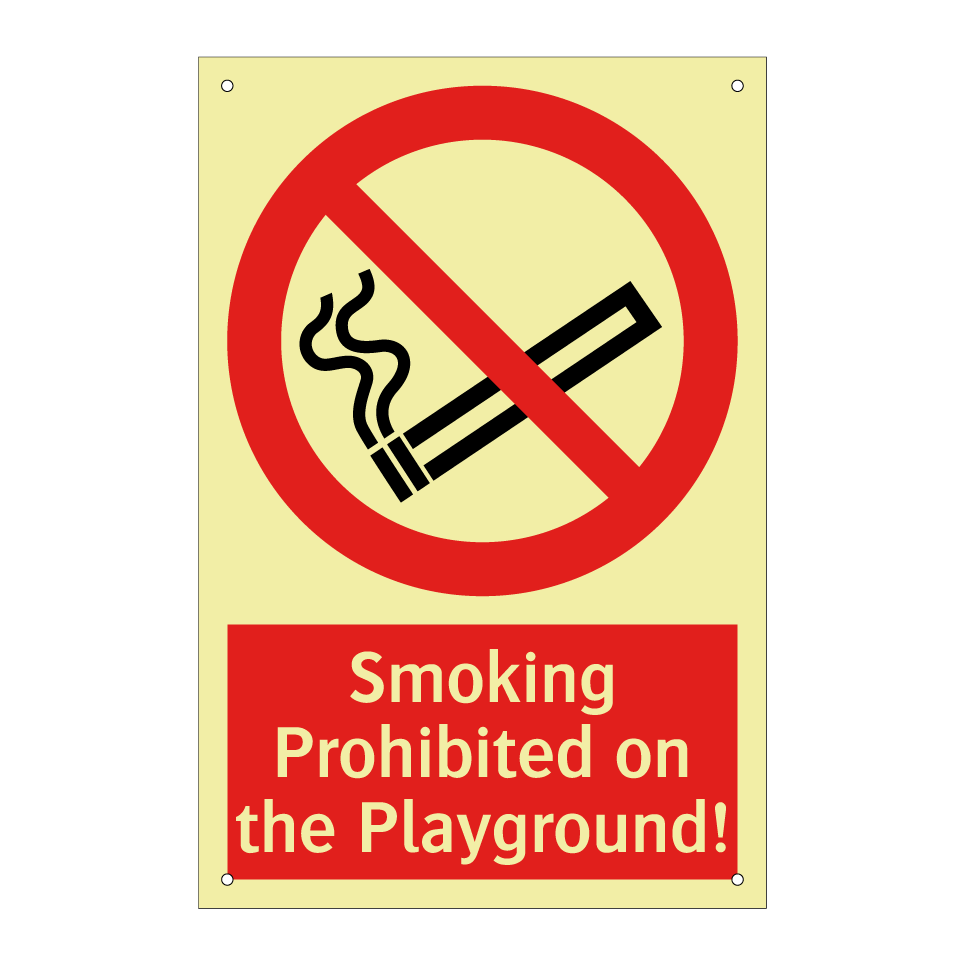 Smoking Prohibited on the Playground!