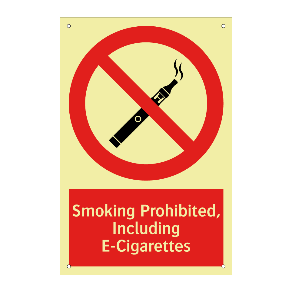 Smoking Prohibited, Including E-Cigarettes