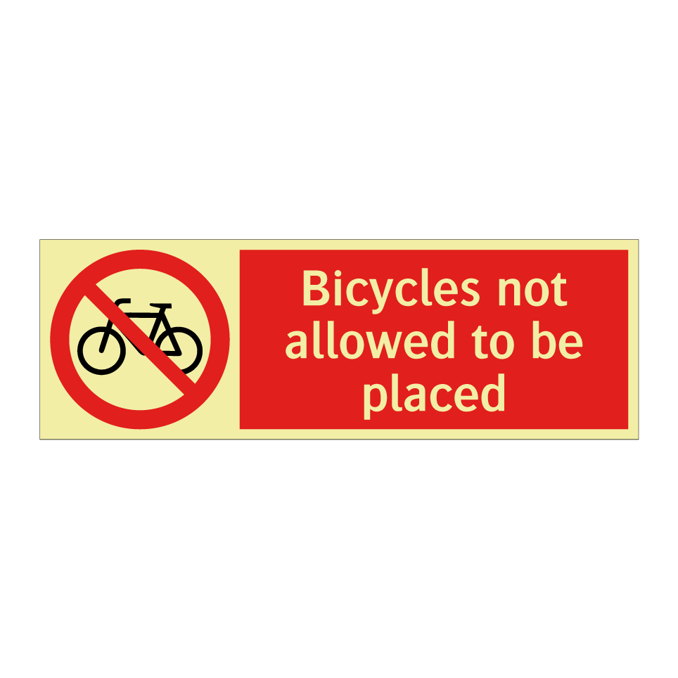 Bicycles not allowed to be placed