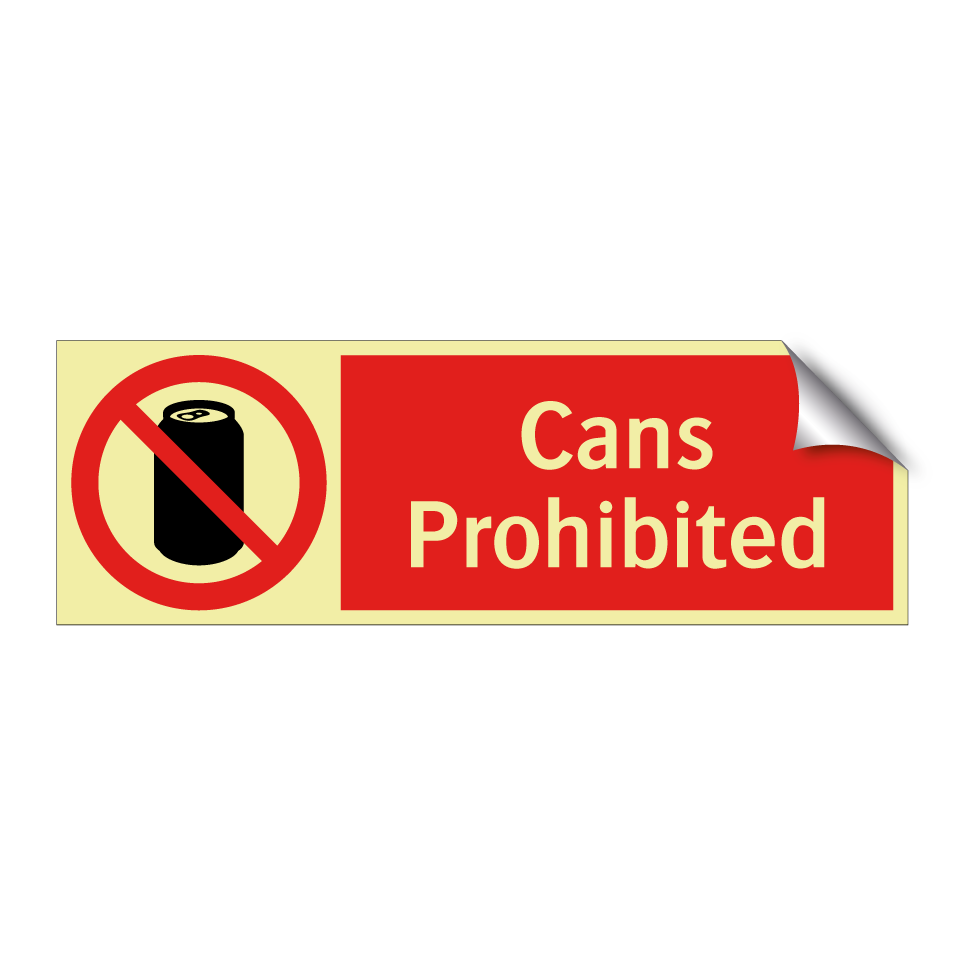 Cans Prohibited