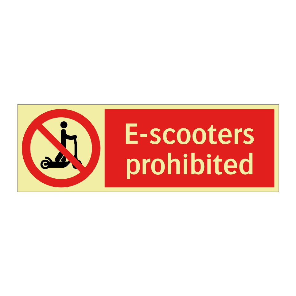 E-scooters prohibited