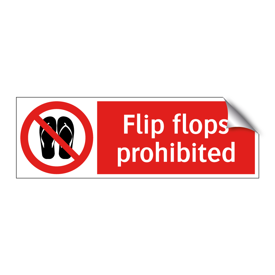 Flip flops prohibited