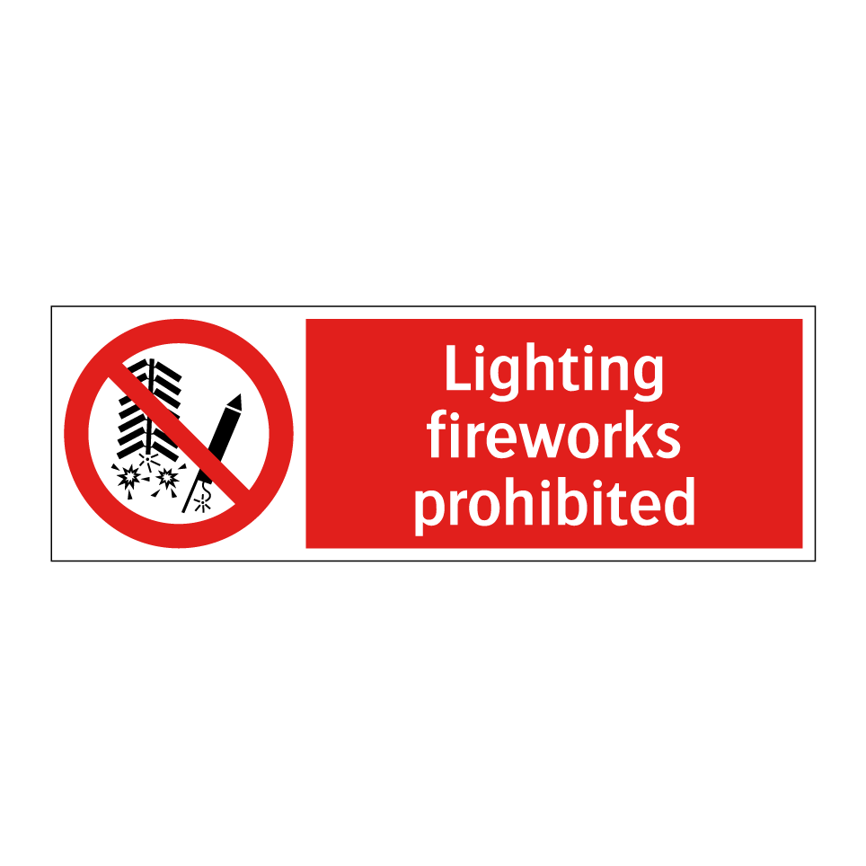 Lighting fireworks prohibited