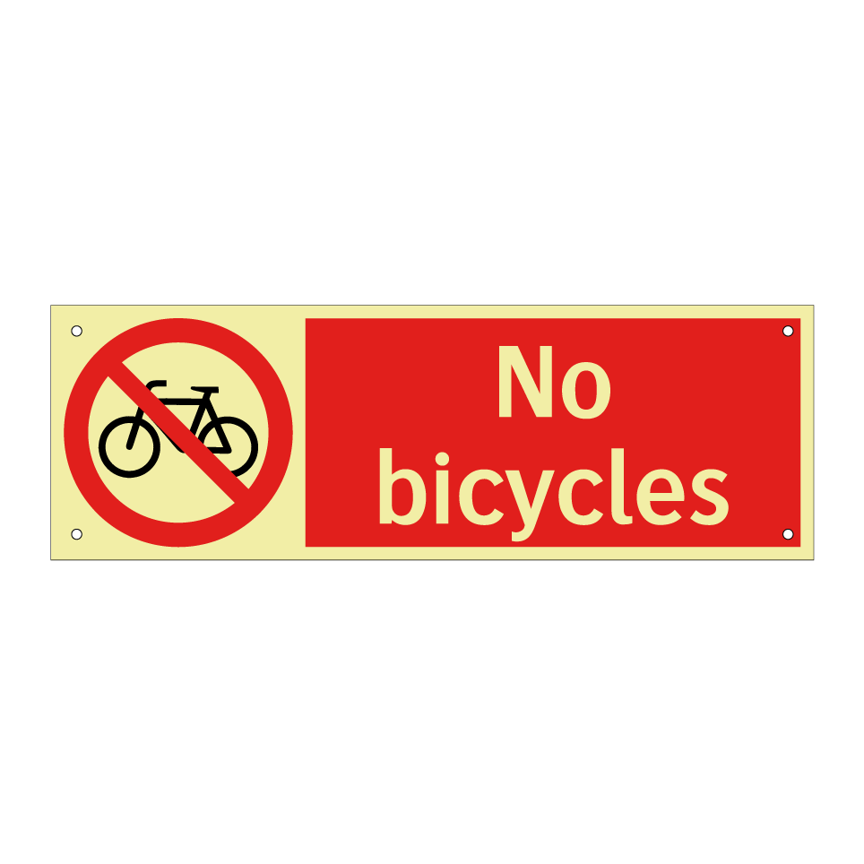 No bicycles