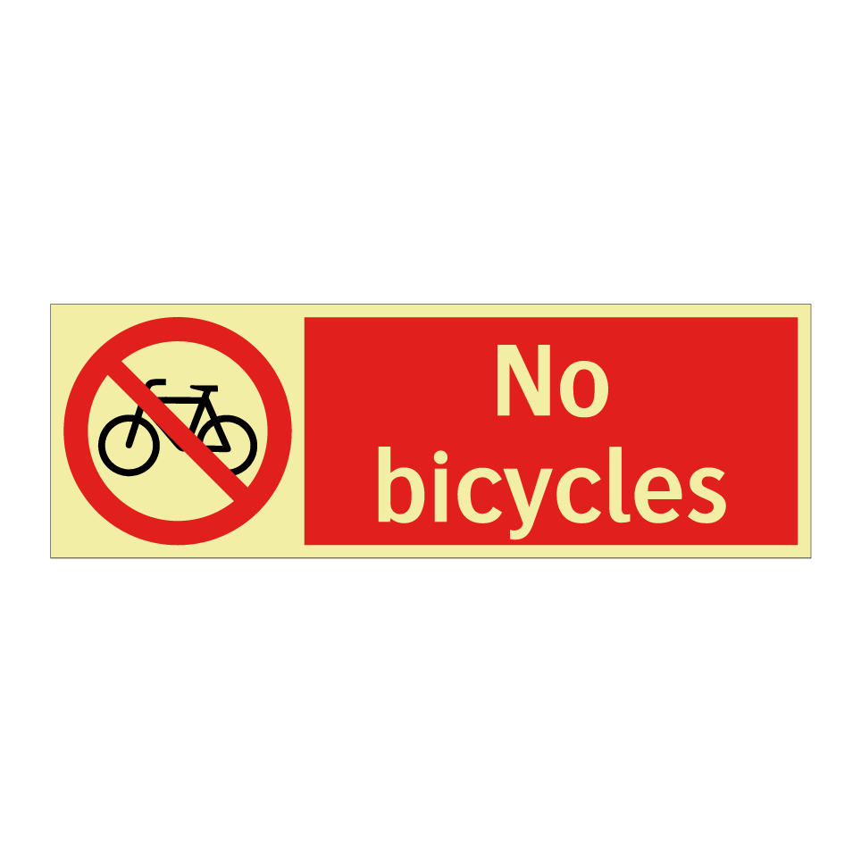 No bicycles