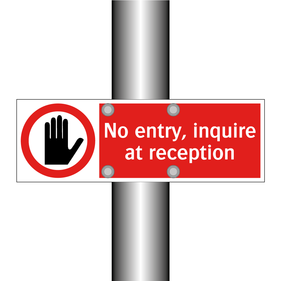 No entry, inquire at reception