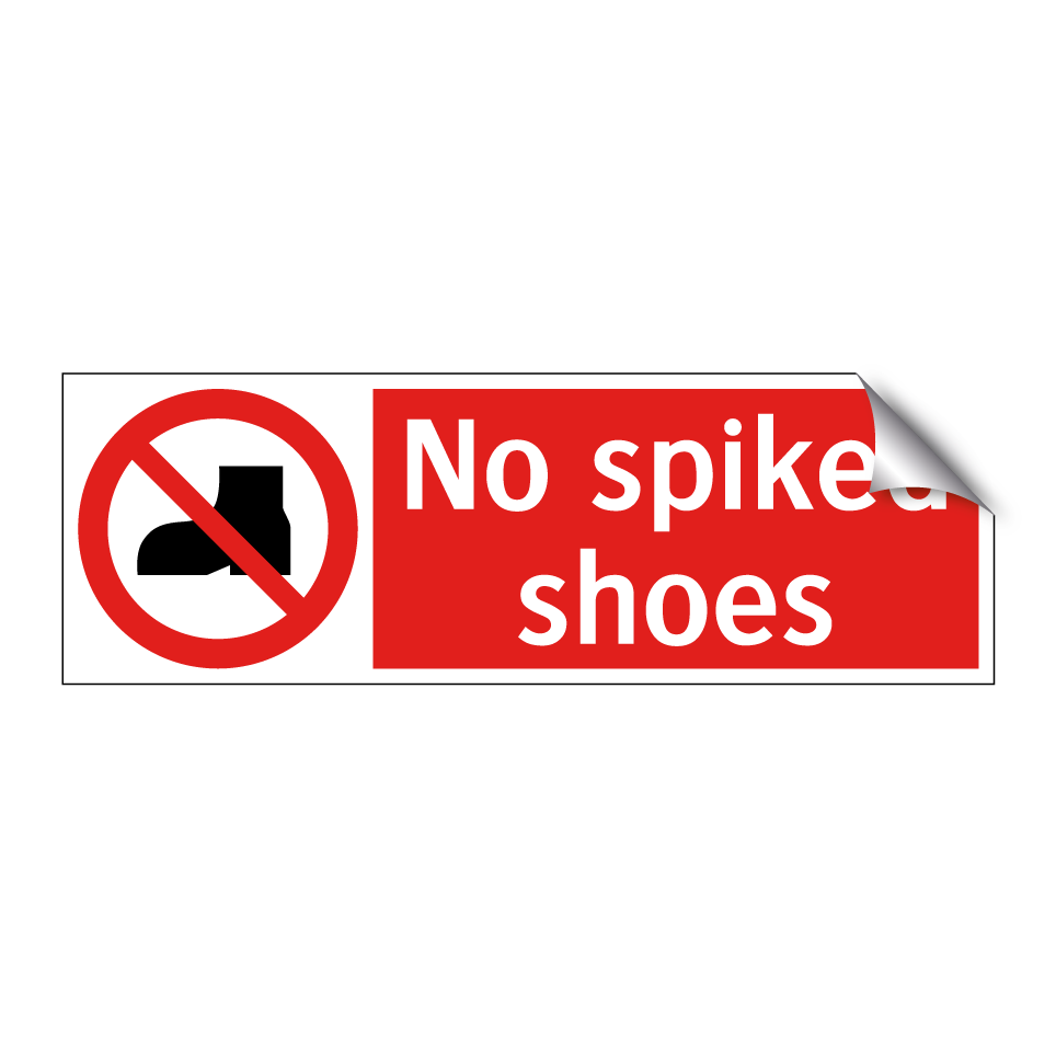 No spiked shoes