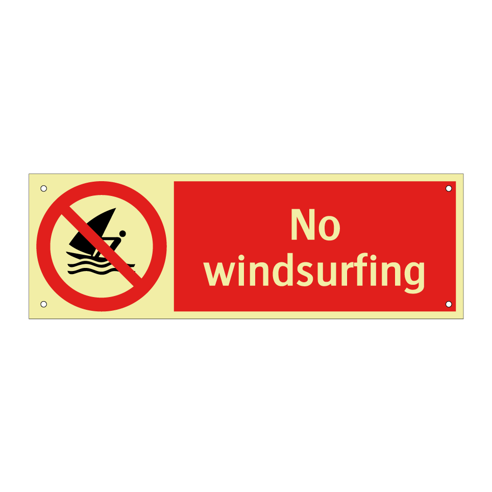 No windsurfing