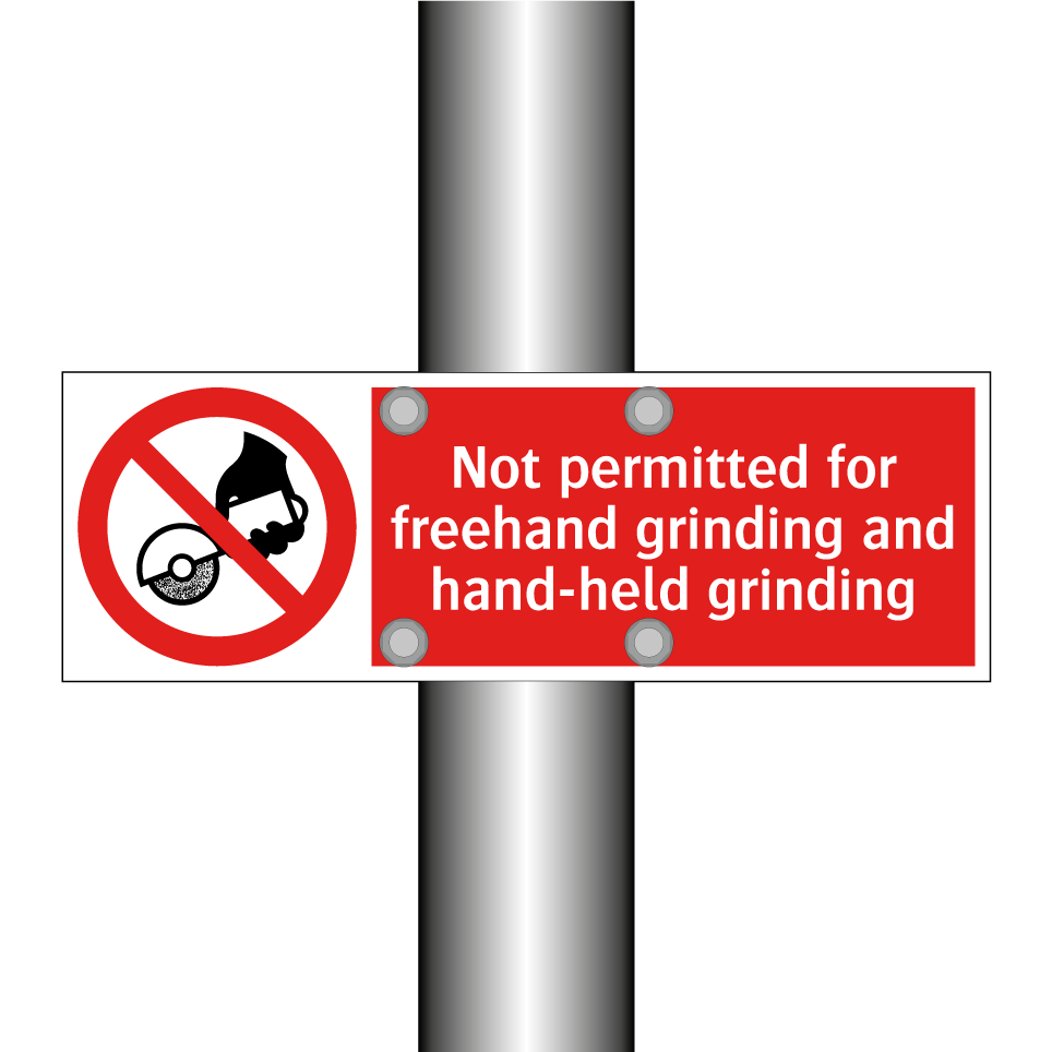 Not permitted for freehand grinding and hand-held grinding