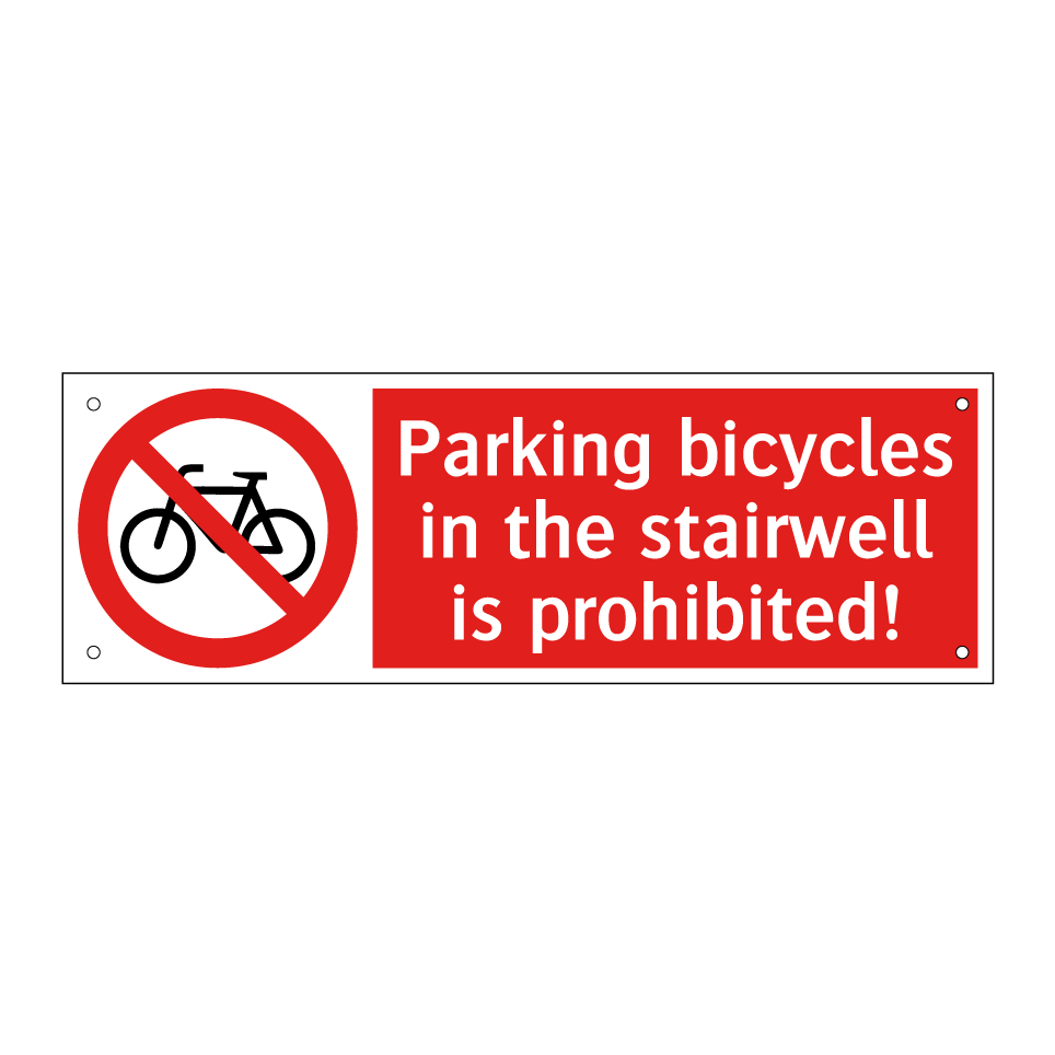 Parking bicycles in the stairwell is prohibited!