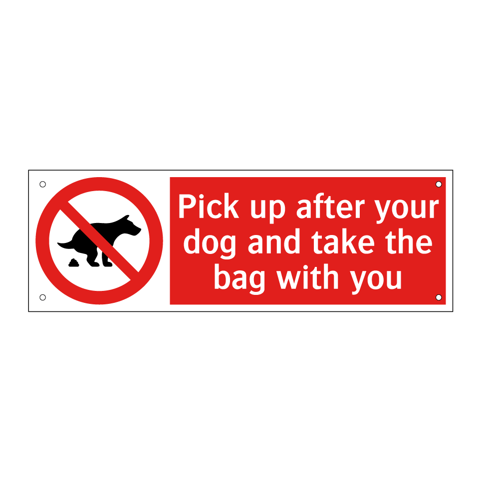 Pick up after your dog and take the bag with you
