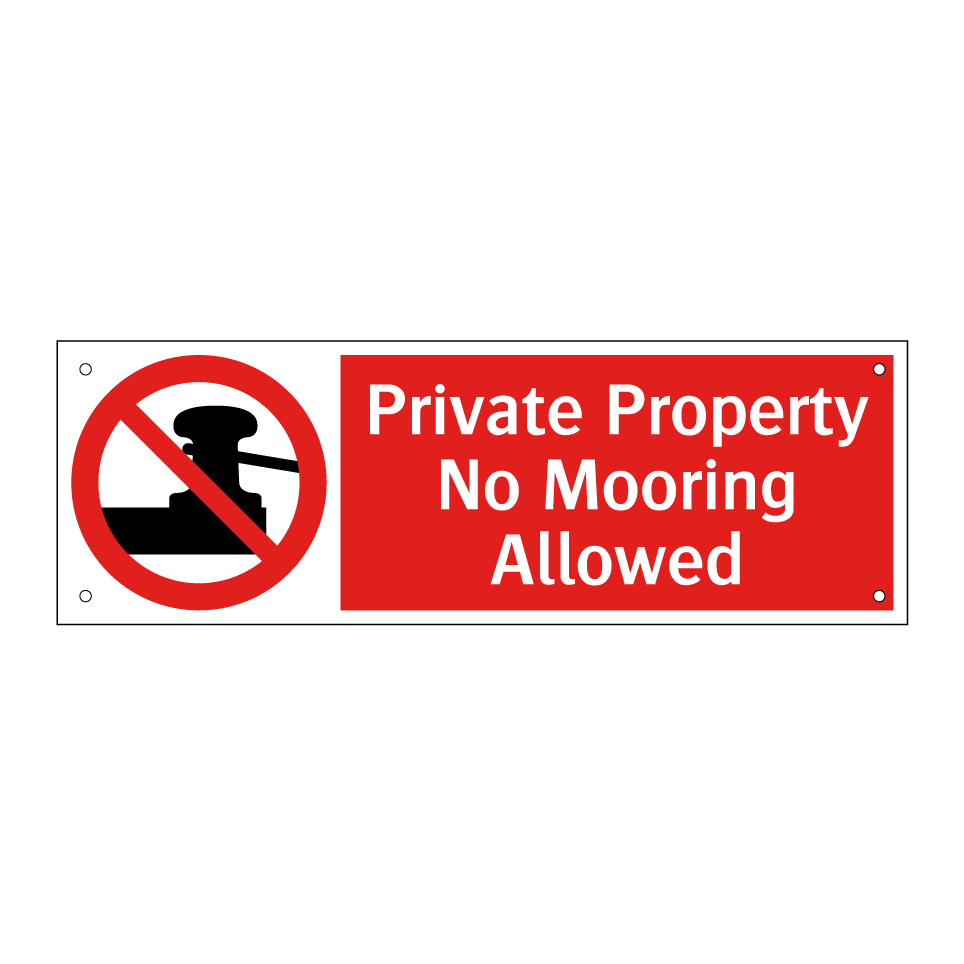 Private Property No Mooring Allowed