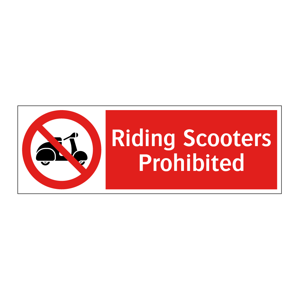 Riding Scooters Prohibited