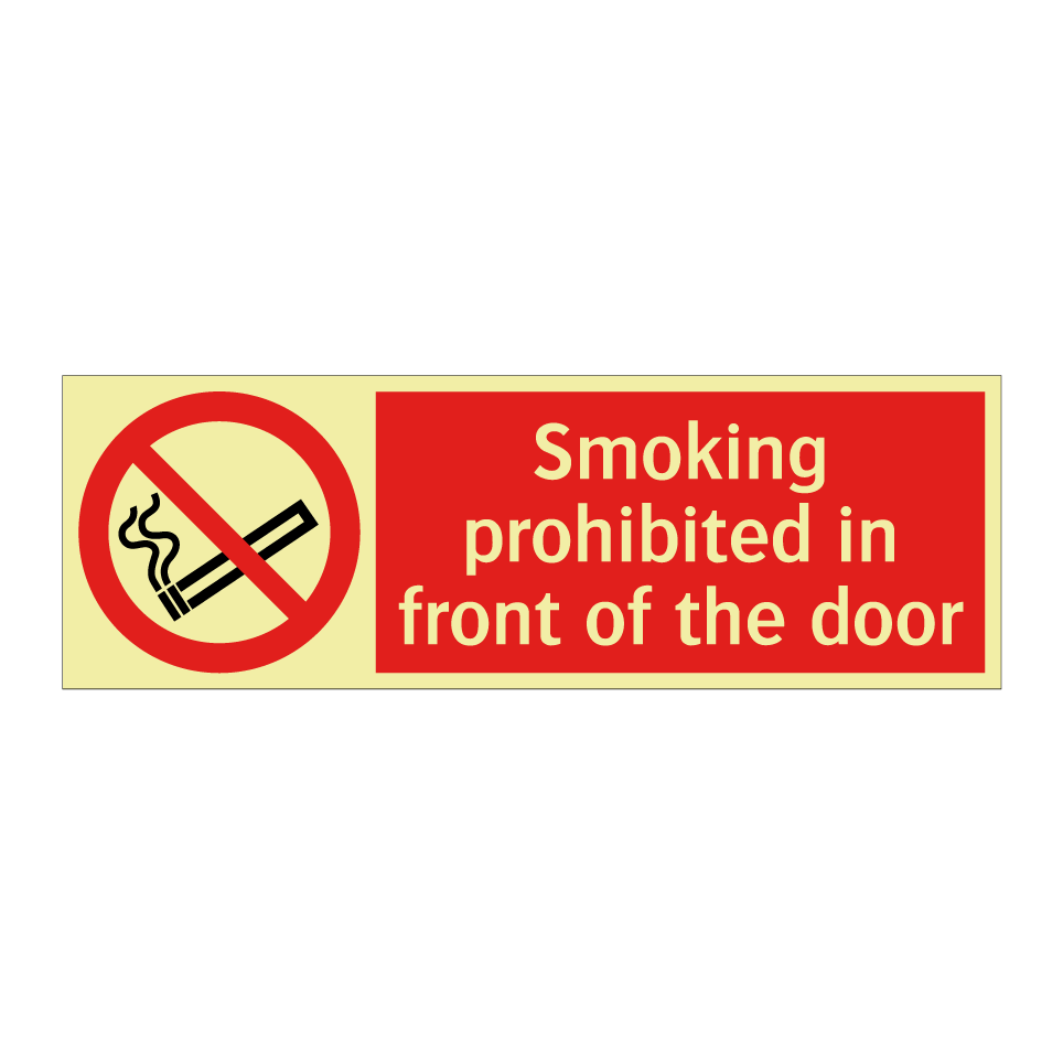 Smoking prohibited in front of the door