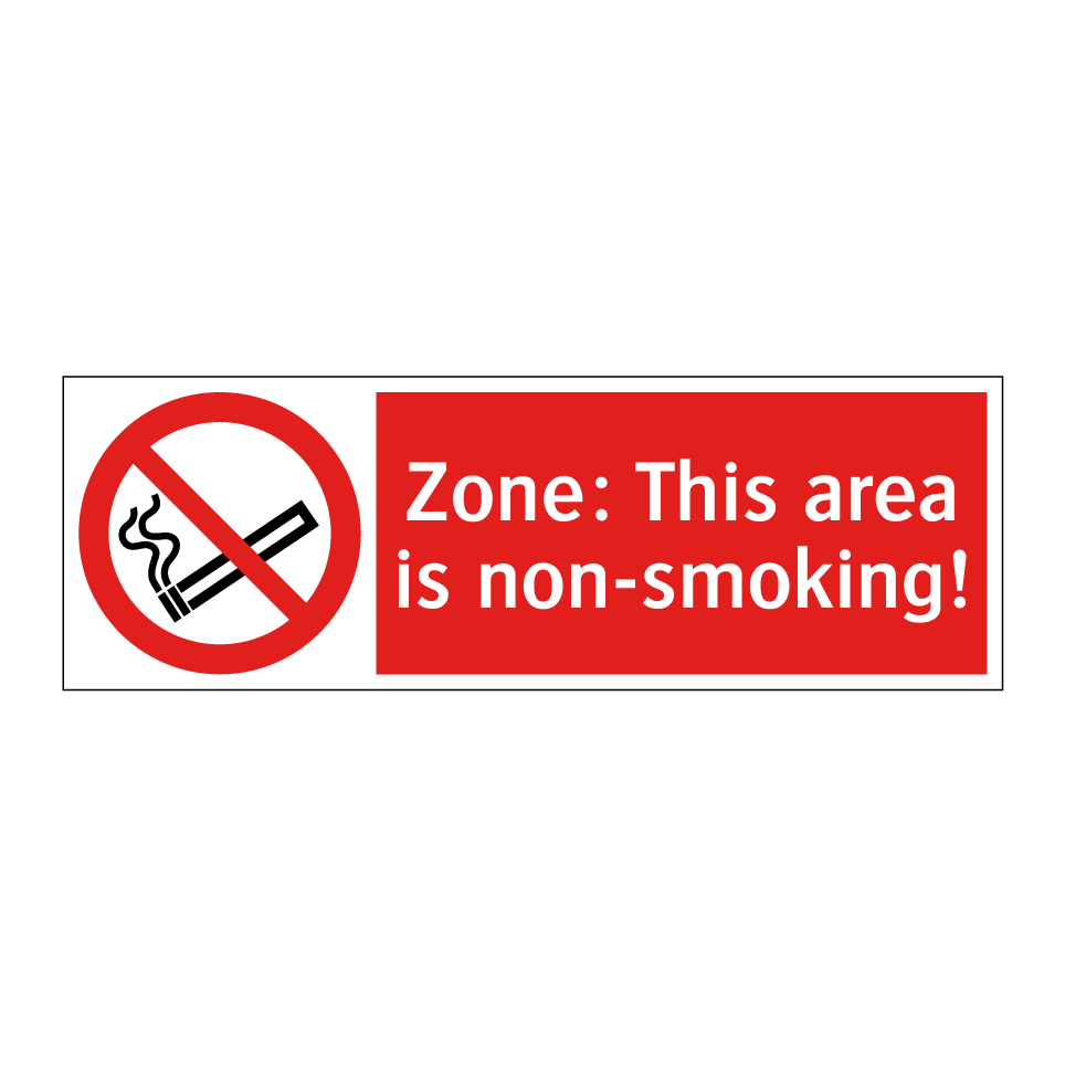 Zone: This area is non-smoking!