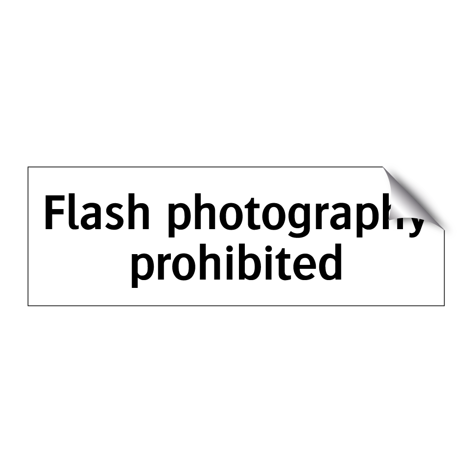 Flash photography prohibited