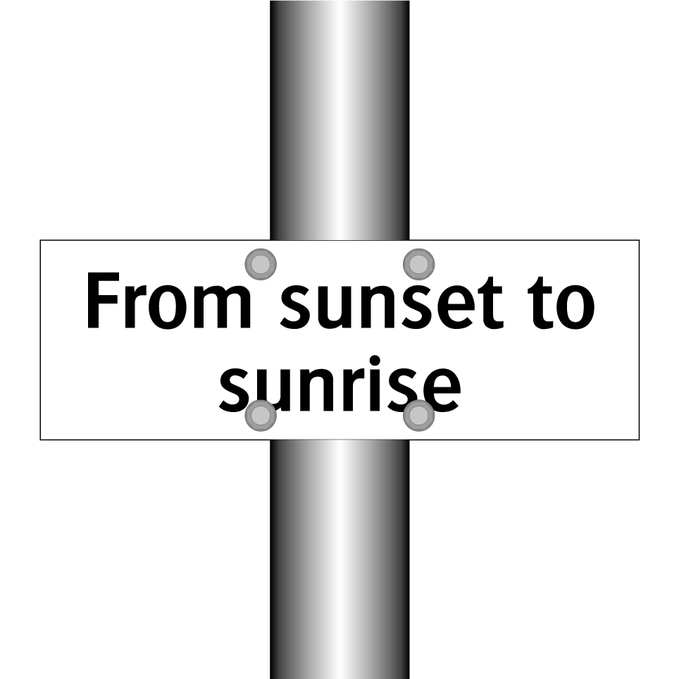 From sunset to sunrise