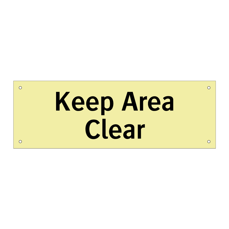 Keep Area Clear