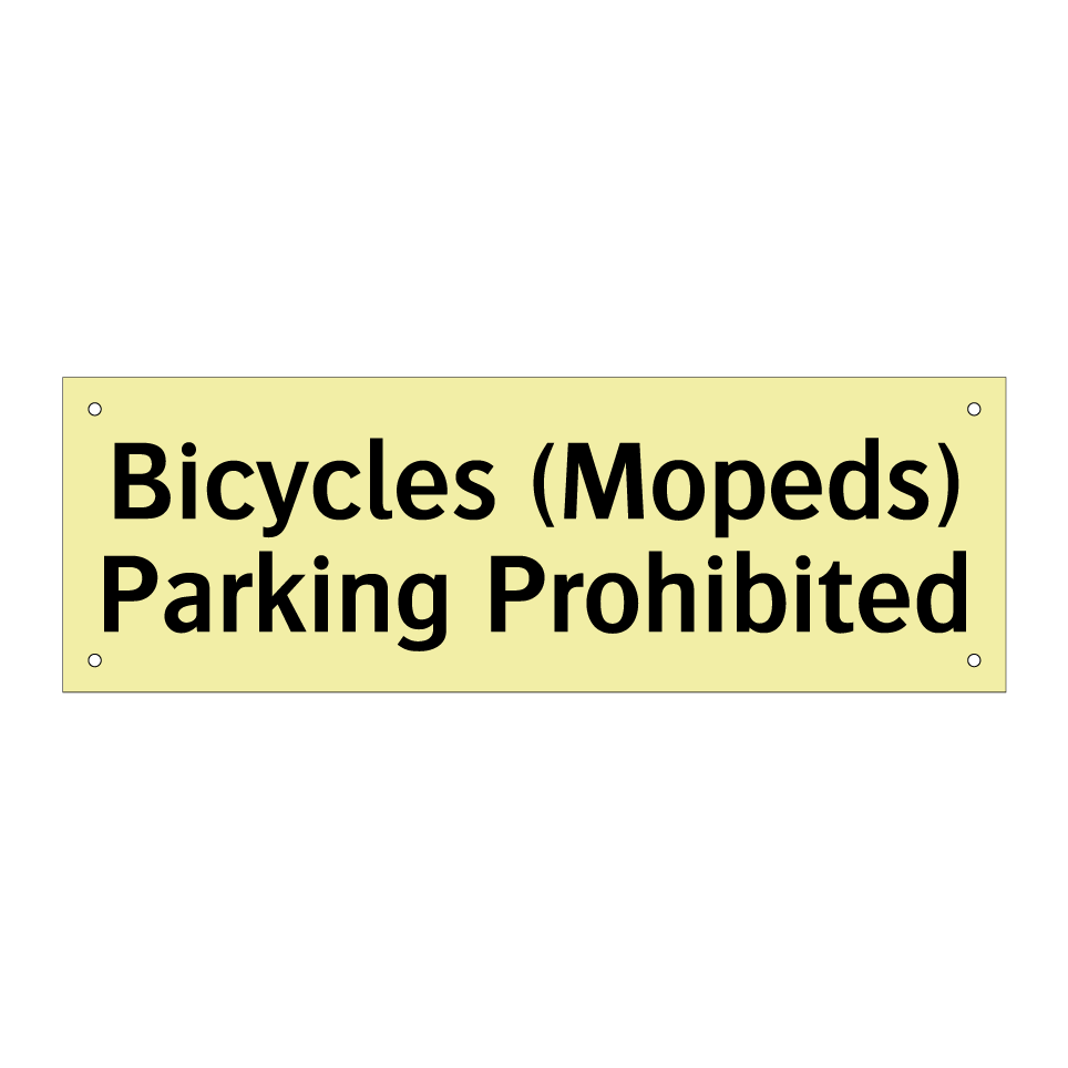 Bicycles (Mopeds) Parking Prohibited