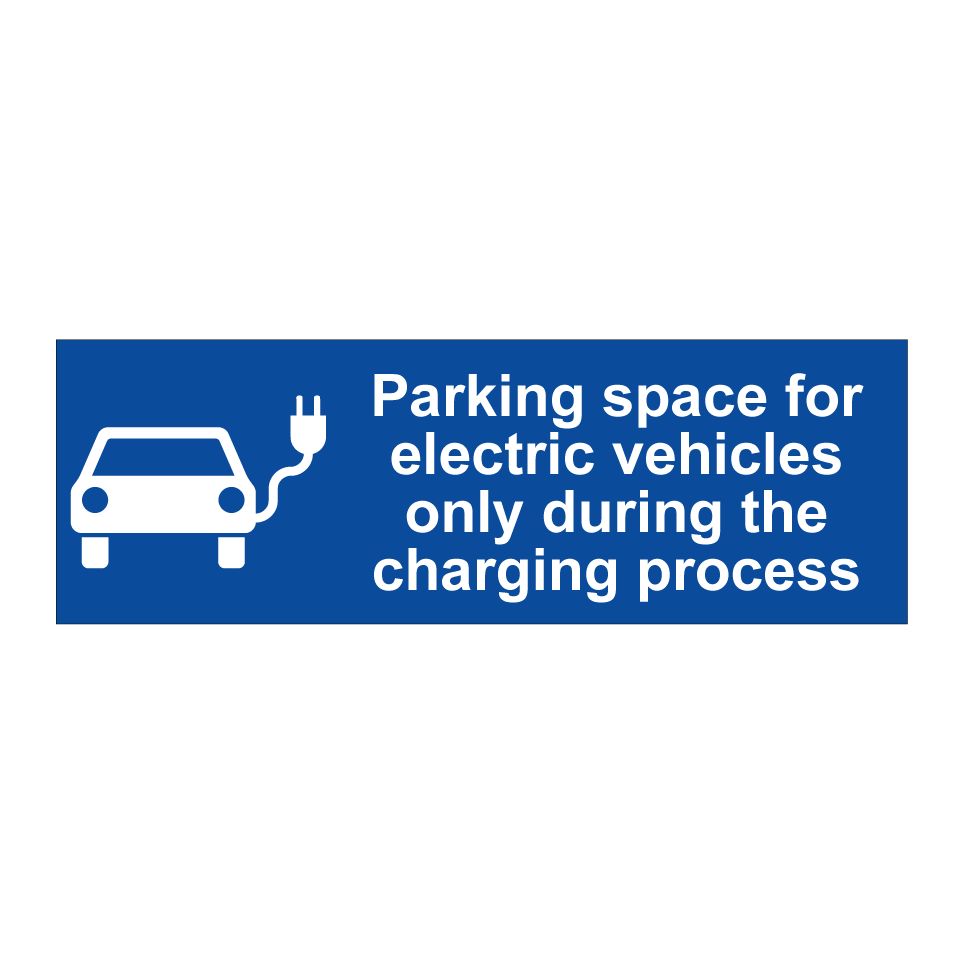 Parking space for electric vehicles only during the charging process