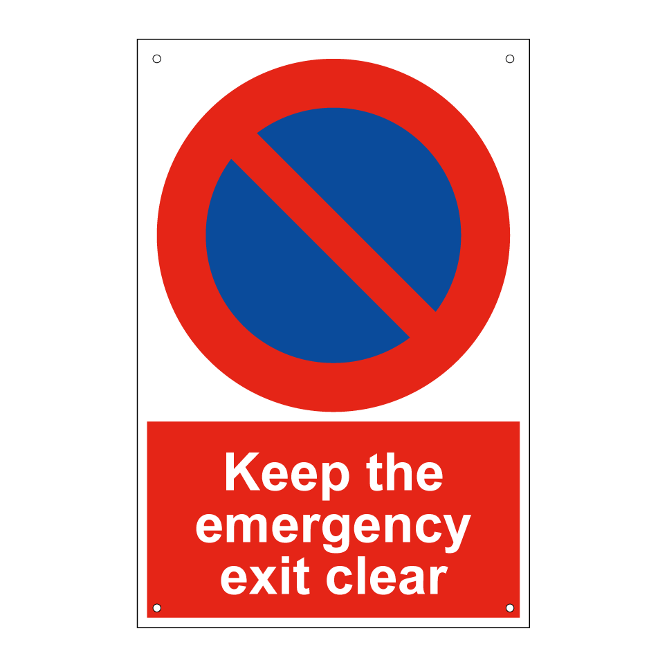 Keep the emergency exit clear