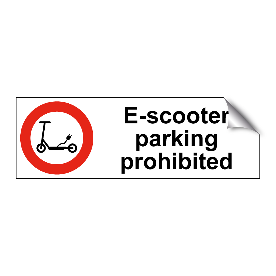 E-scooter parking prohibited