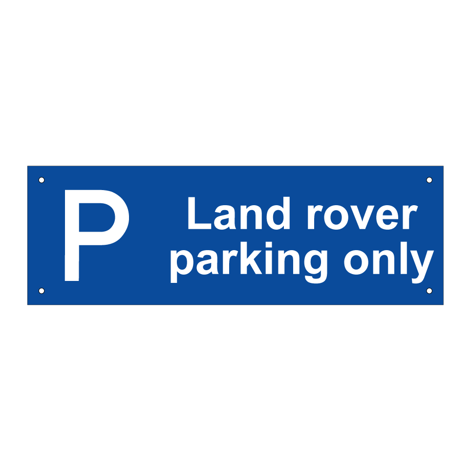 Land rover parking only