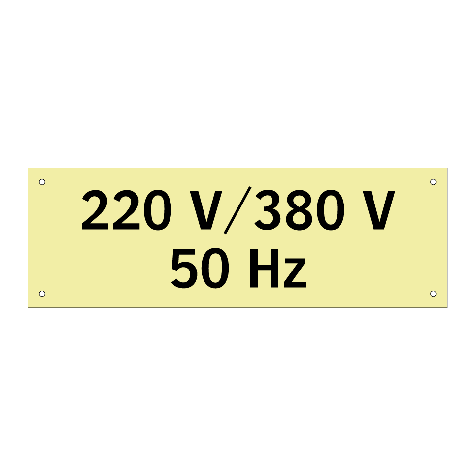 220 V/380 V 50 Hz