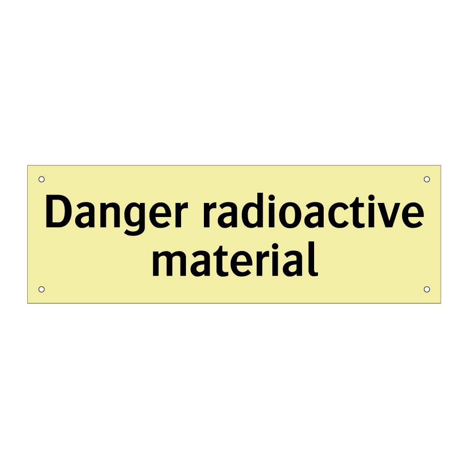 Danger radioactive material
