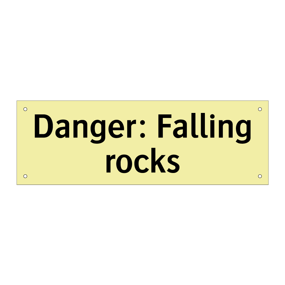 Danger: Falling rocks
