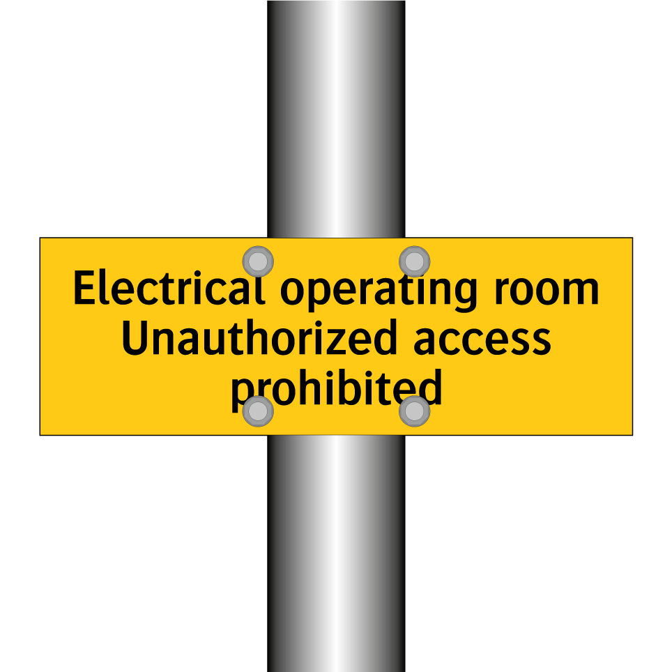 Electrical operating room Unauthorized access prohibited