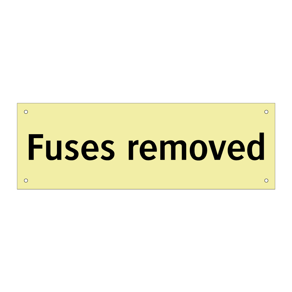 Fuses removed