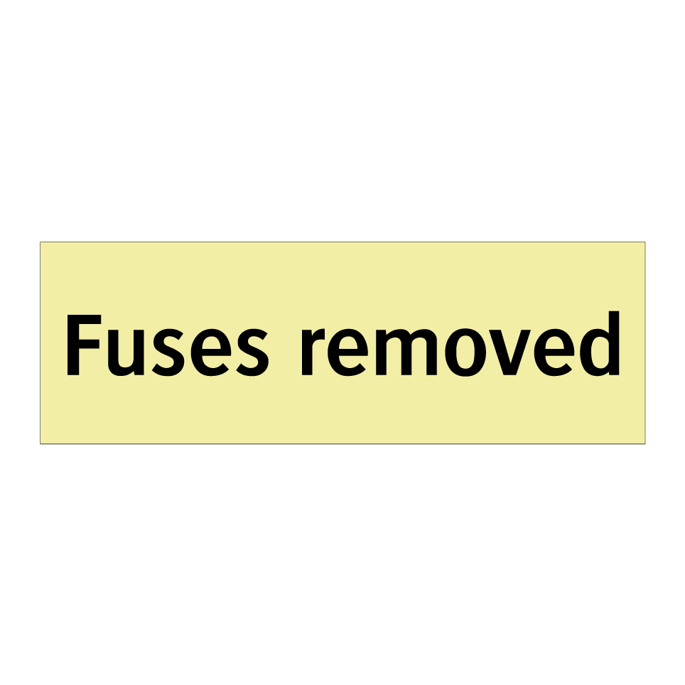 Fuses removed