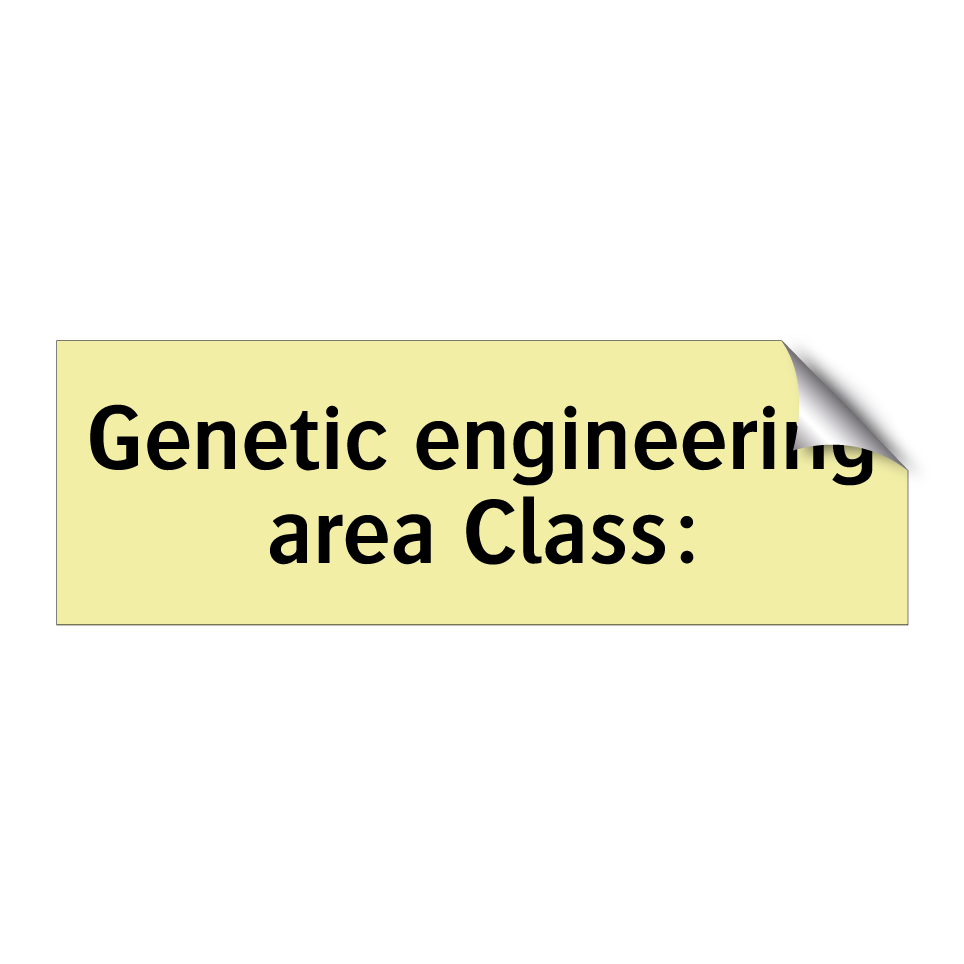 Genetic engineering area Class: