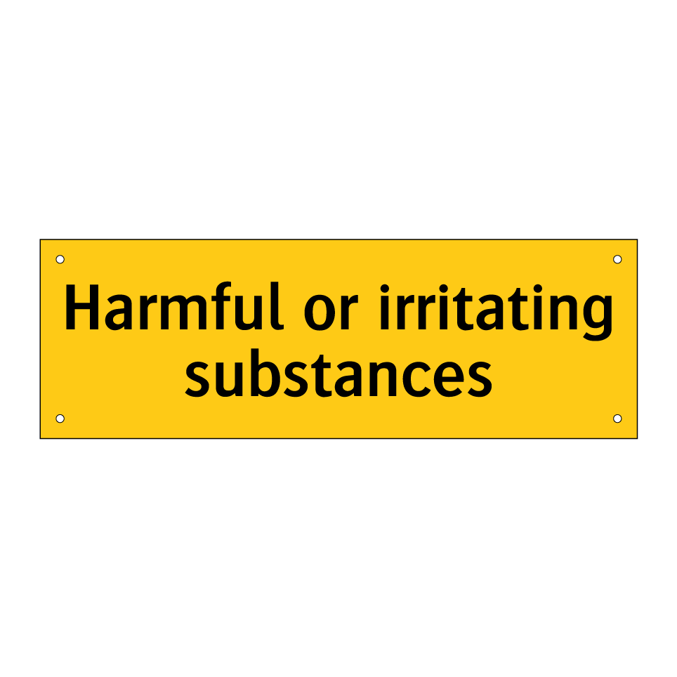 Harmful or irritating substances