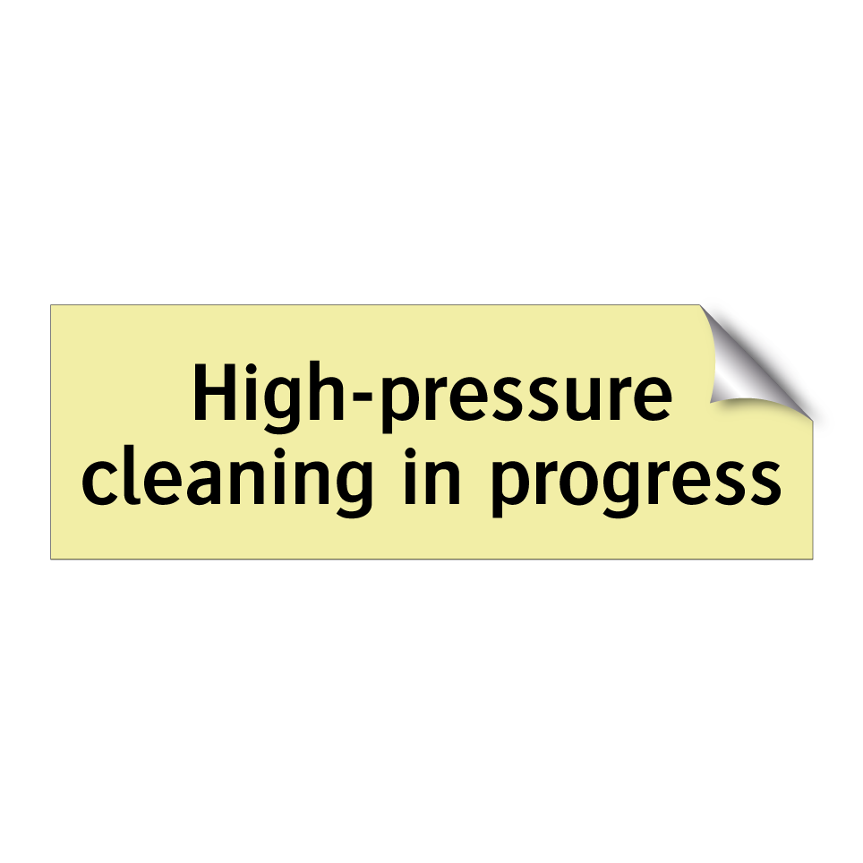 High-pressure cleaning in progress