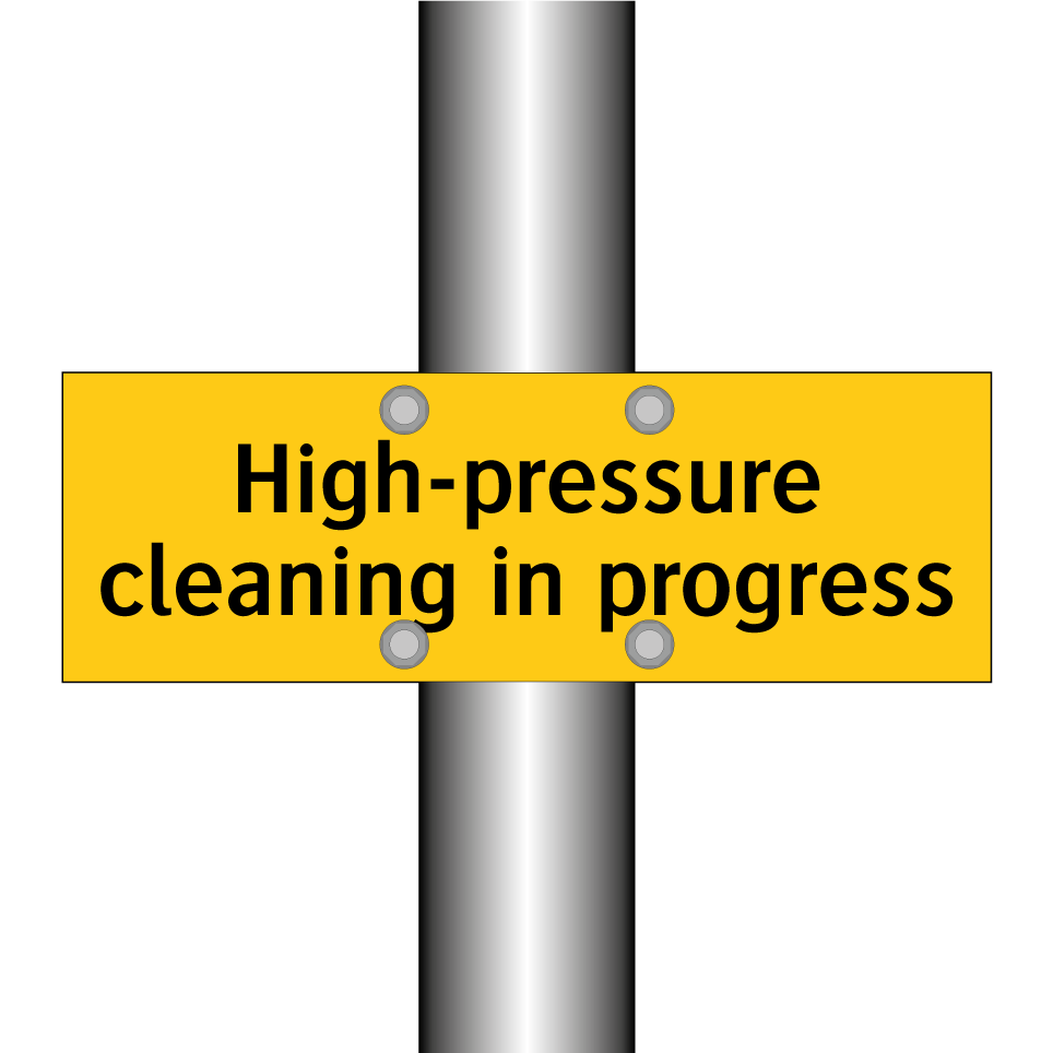 High-pressure cleaning in progress