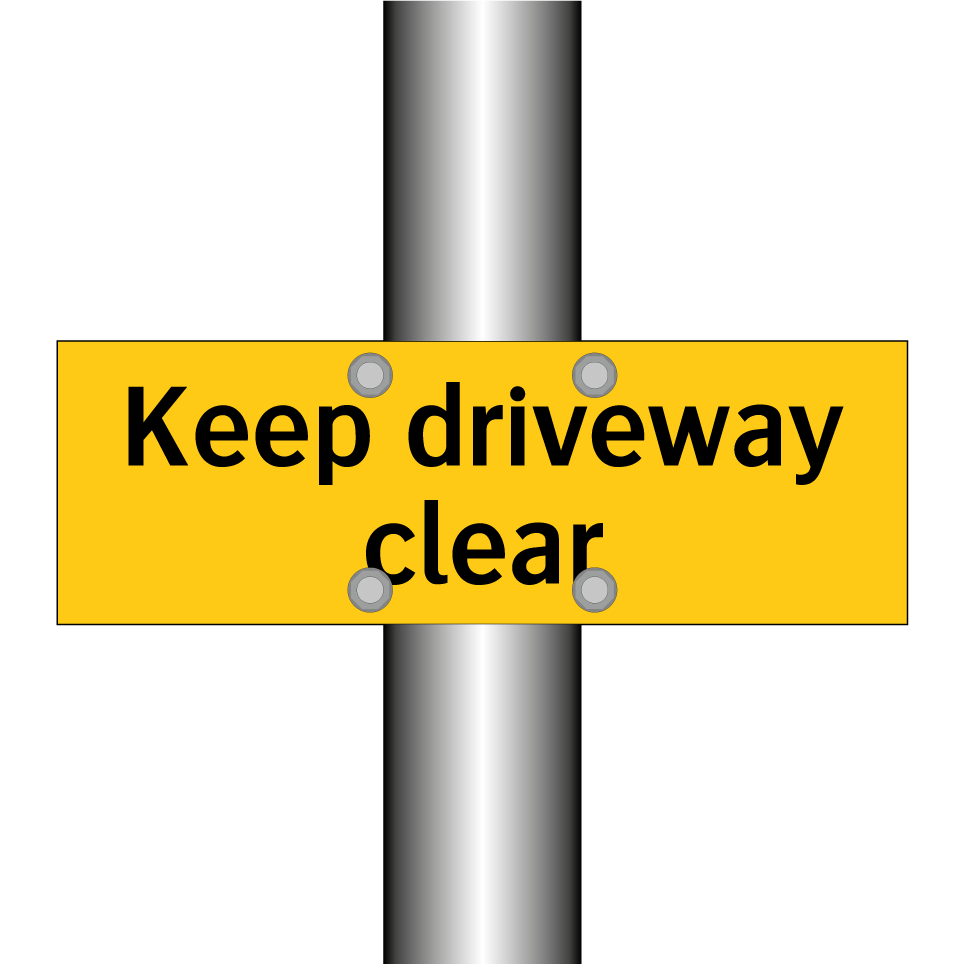 Keep driveway clear