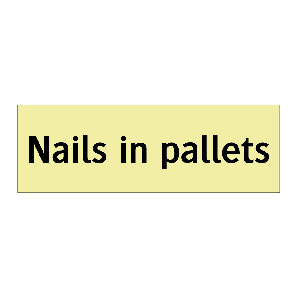 Nails in pallets