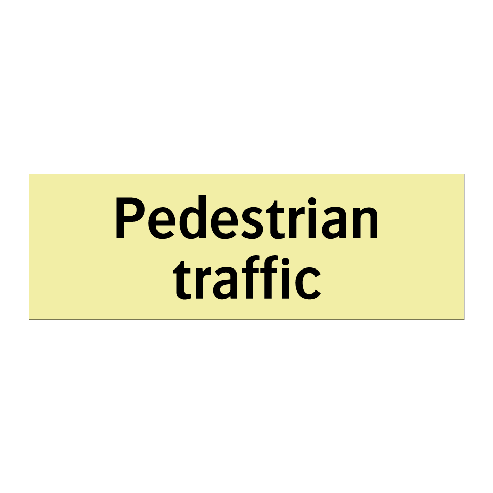 Pedestrian traffic