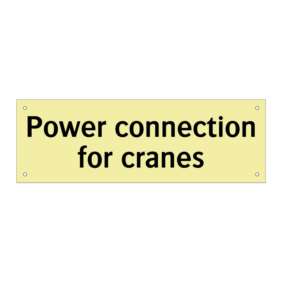 Power connection for cranes