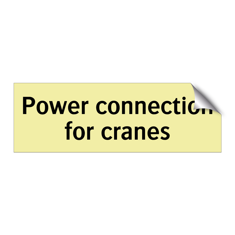 Power connection for cranes