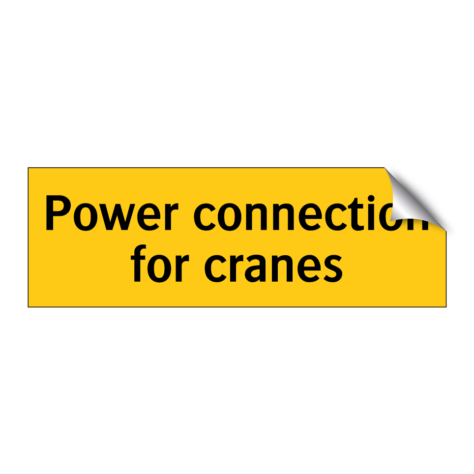 Power connection for cranes
