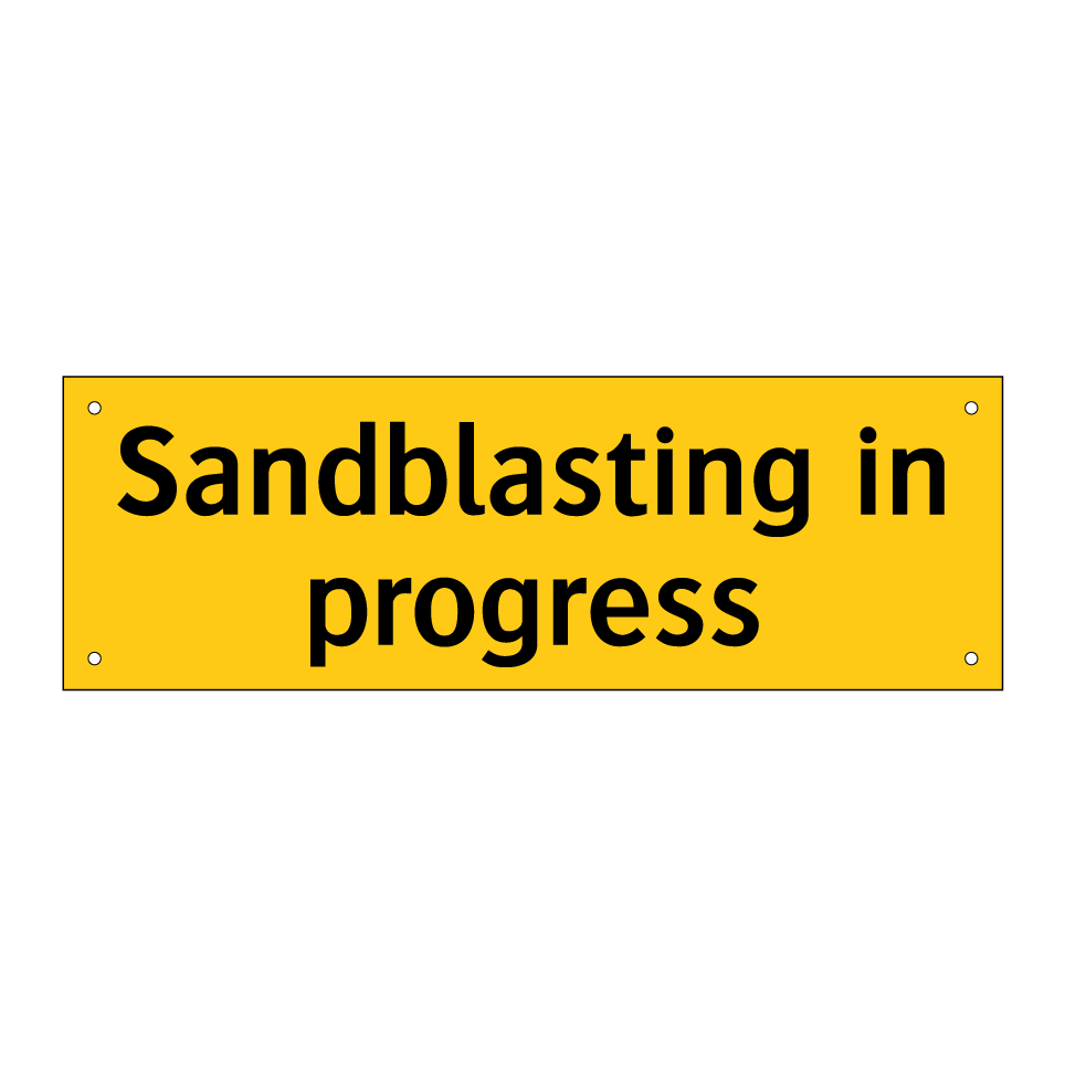 Sandblasting in progress